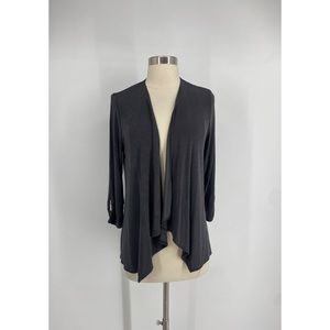 Chico’s Acetate 3/4 Sleeve Waterfall Cardigan